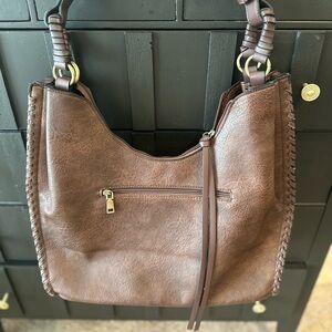 NEW One Love One All Brown Leather Shoulder Bag